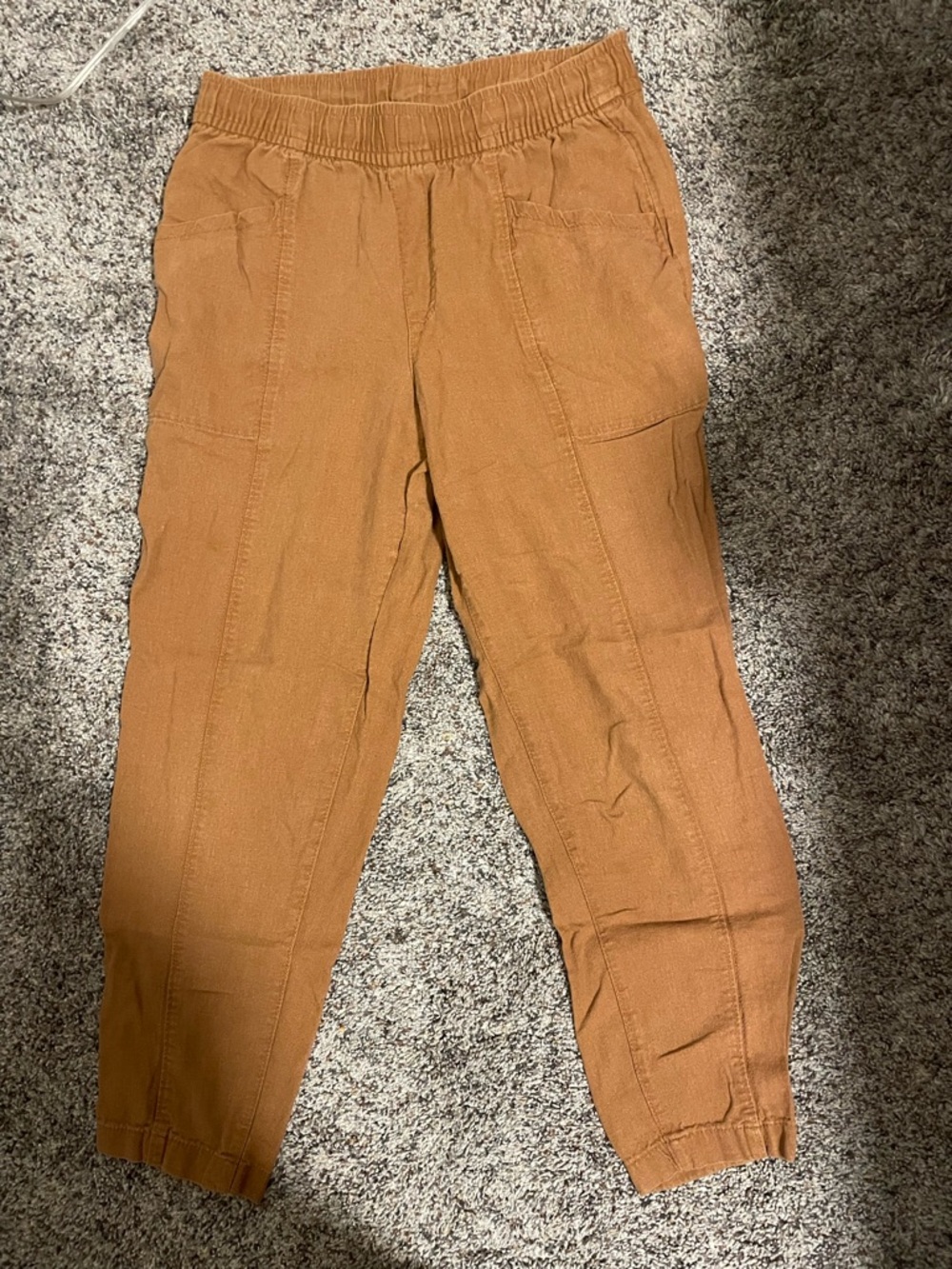 Old Navy linen pants in Rust Orange